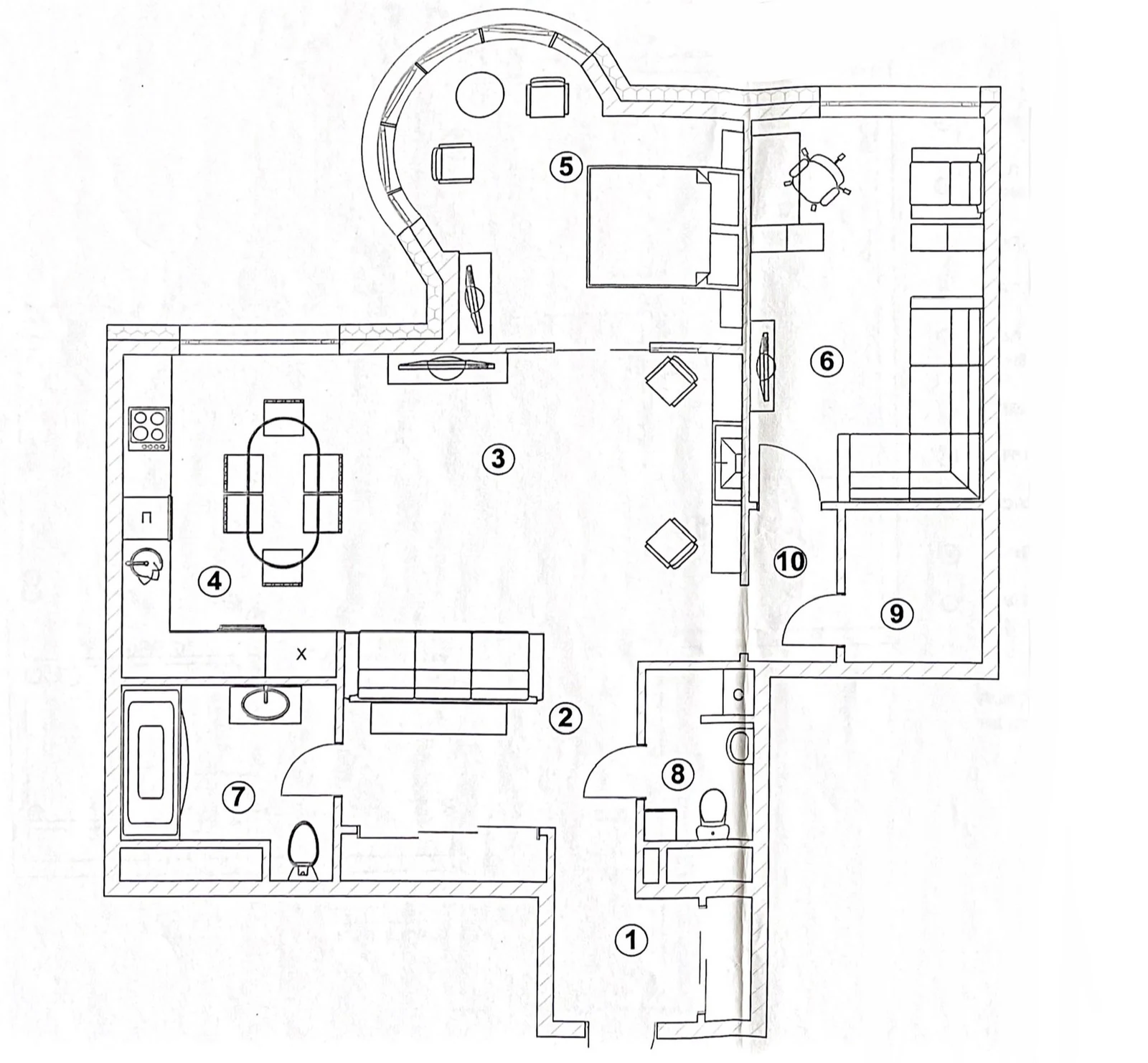 Планировка: 3-комнатная квартира 86,6 м², корпус 2